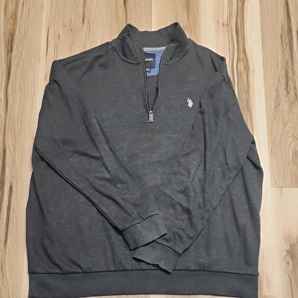 U.S. Polo Assn. Men's Dark Gray Half-Zip Sweater